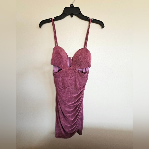 Showpo Muave Shiny Sexy Hot Dress - Picture 1 of 4